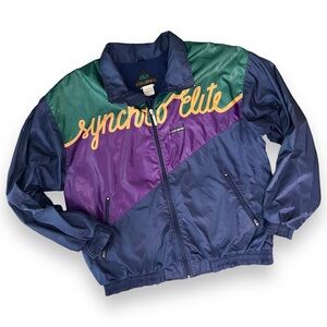 Louis Garneau Vintage Color Block Bomber Jacket